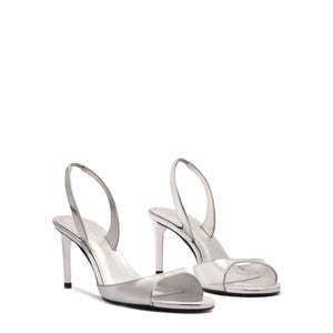 Scarlett Sling Mid Metallic Sandal in Prata