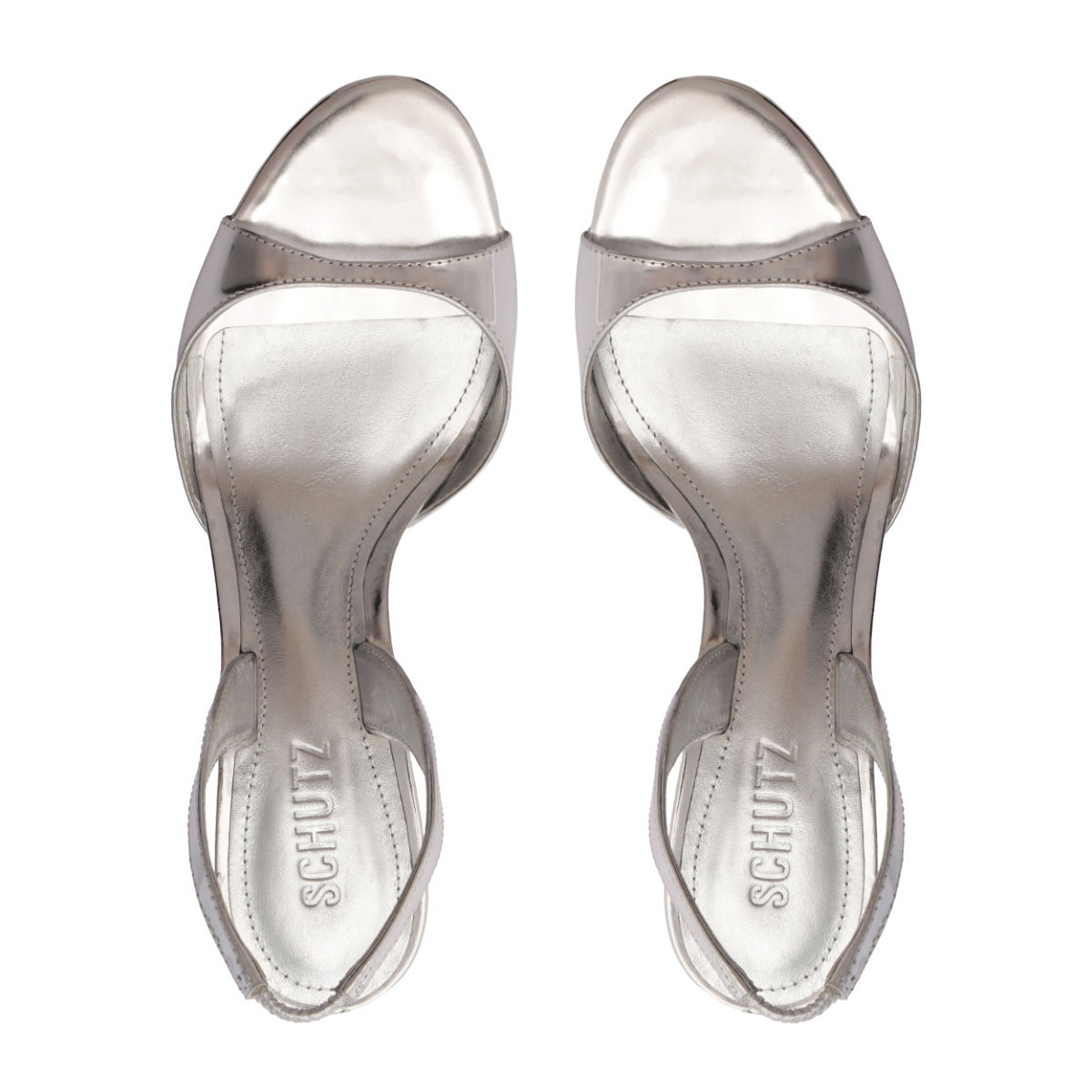 Scarlett Sling Mid Metallic Sandal in Prata
