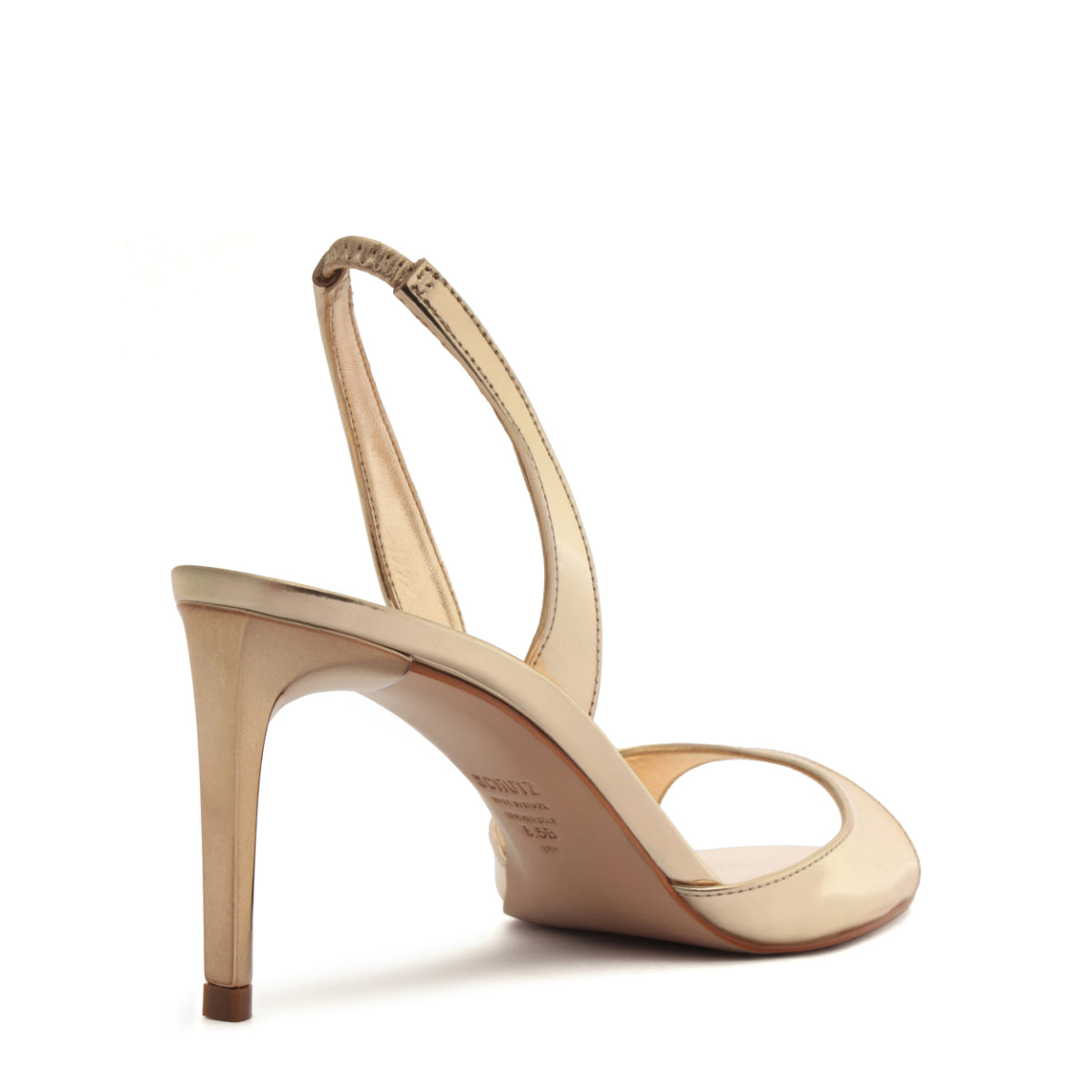 Scarlett Sling Mid Metallic Sandal in Platina