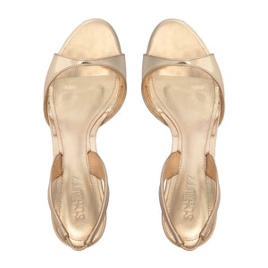 Scarlett Sling Mid Metallic Sandal in Platina