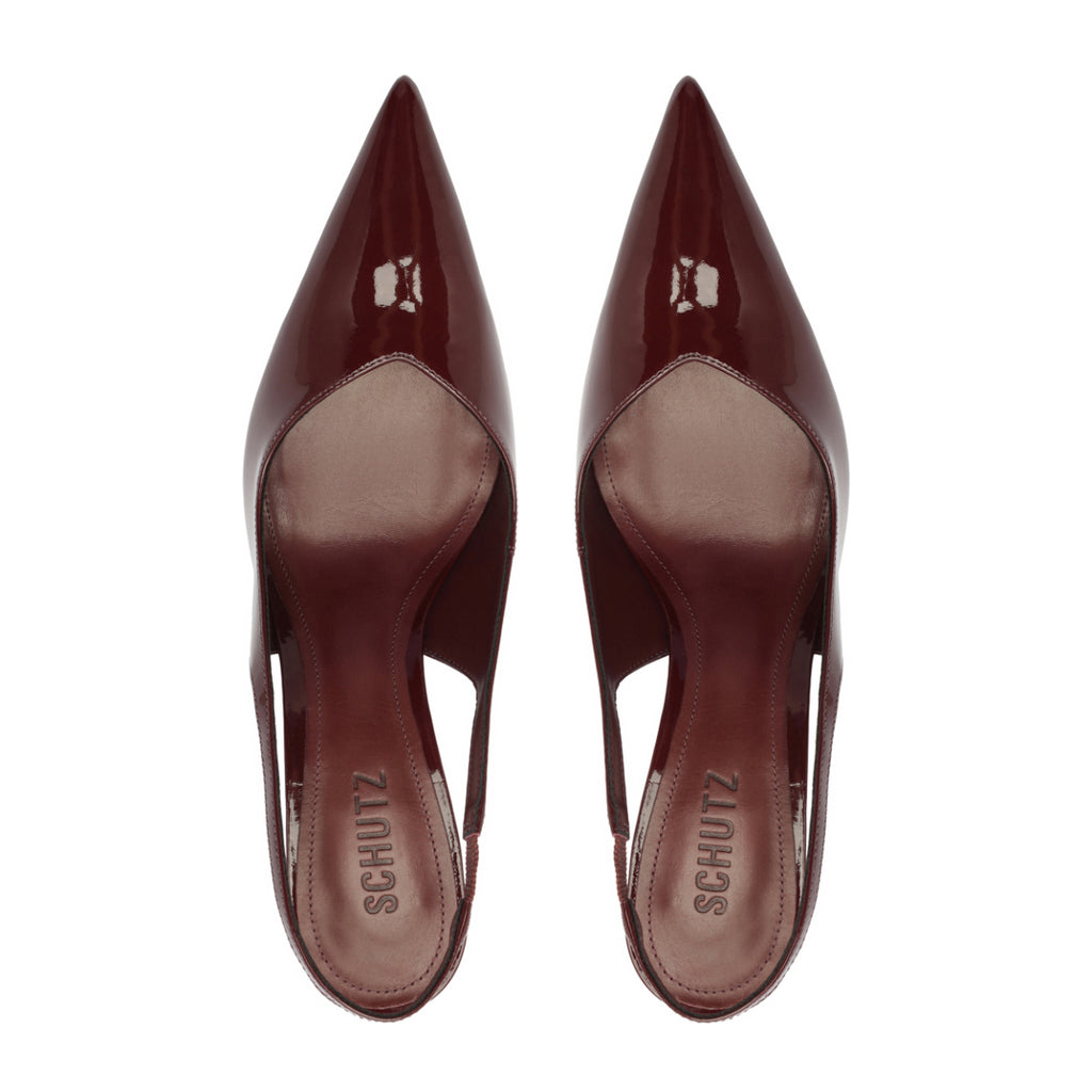 Lexi Sling Patent Pump in Vino