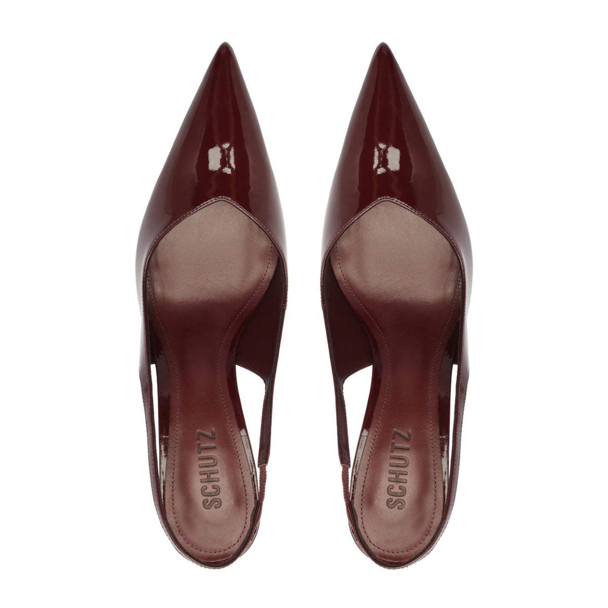 Lexi Sling Patent Pump in Vino