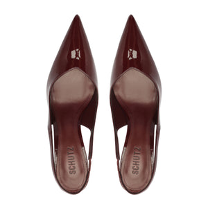 Lexi Sling Patent Pump in Vino