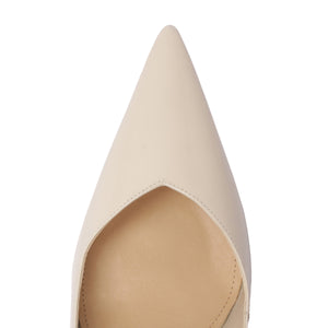 Lexi Mid Patent Pump in Sugar White