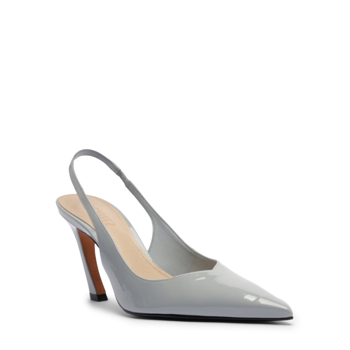 Lexi Mid Patent Pump in Light Azure