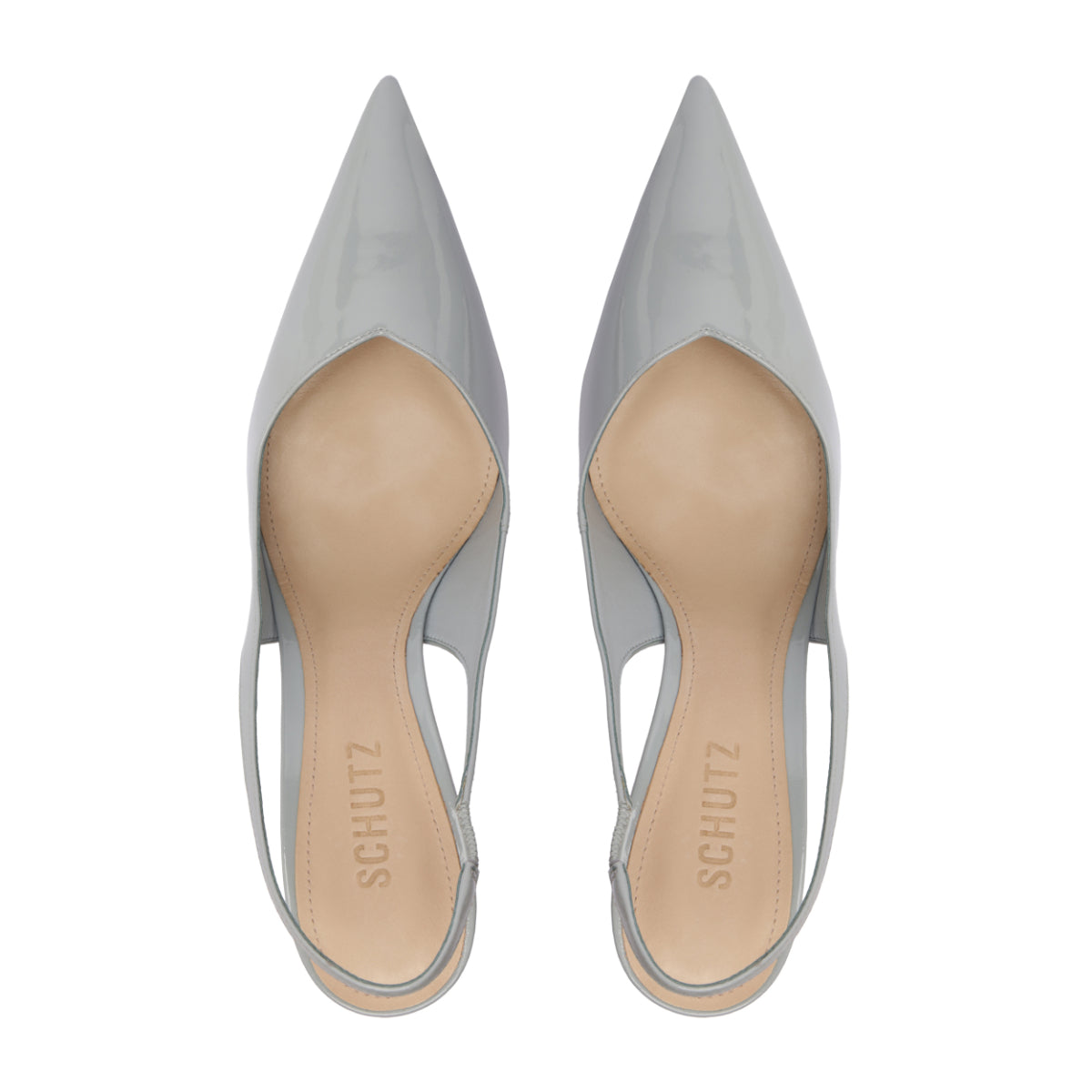 Lexi Mid Patent Pump in Light Azure