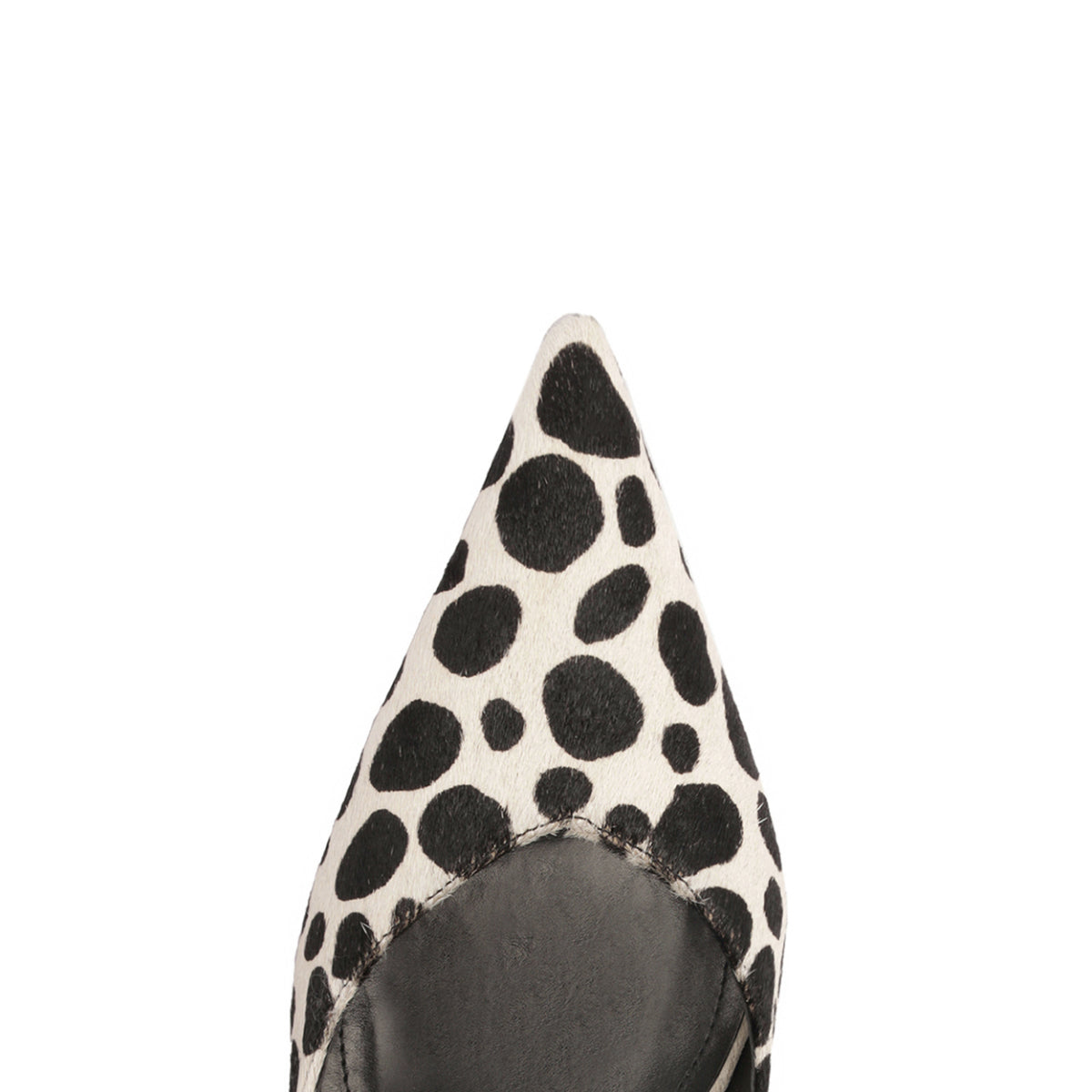 Lexi Sling Wild Hair Calf Pump in White/Black