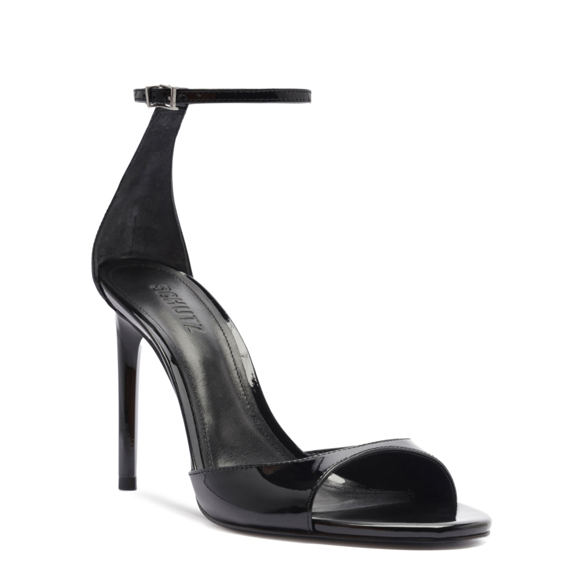 Scarlett Patent Leather Sandal in Black