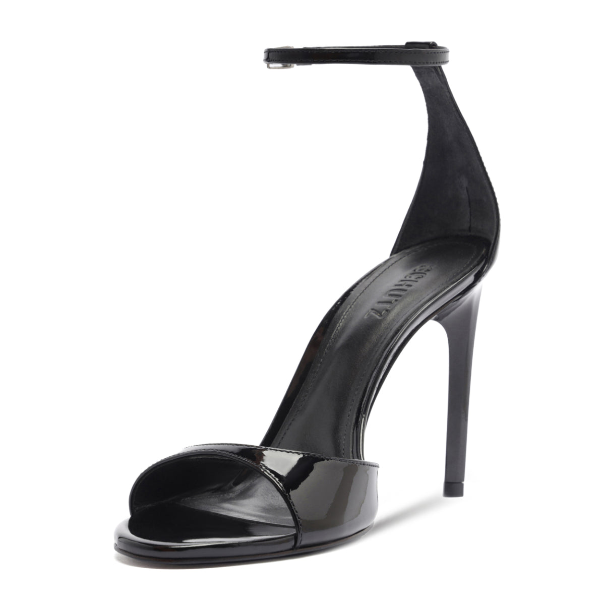 Scarlett Patent Leather Sandal in Black