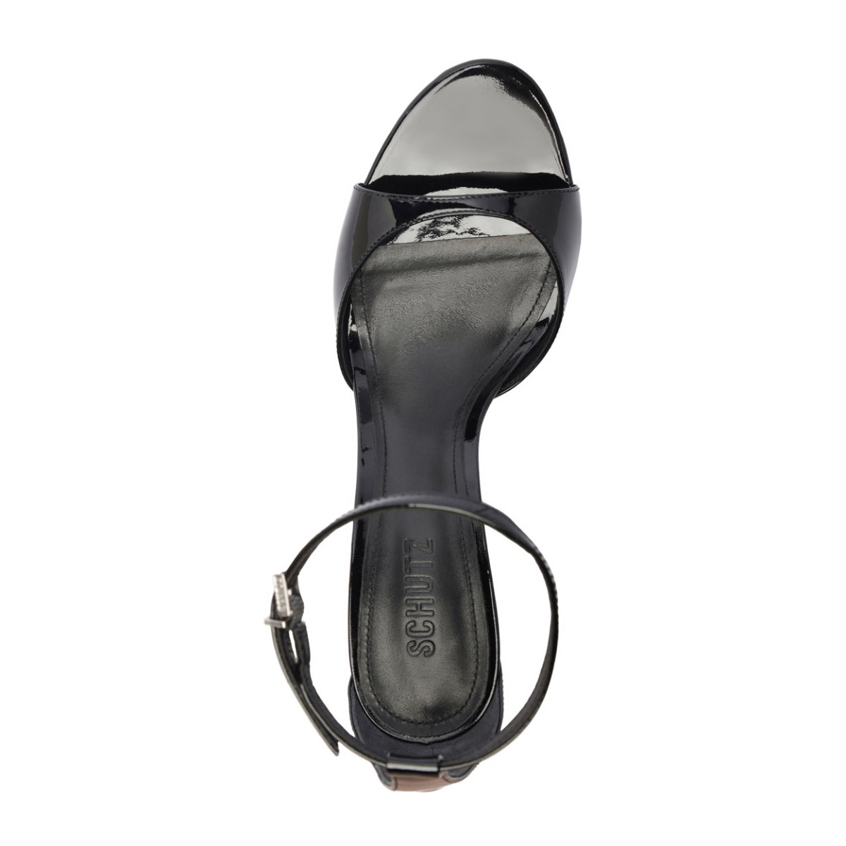 Scarlett Patent Leather Sandal in Black