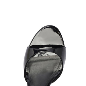 Scarlett Patent Leather Sandal in Black