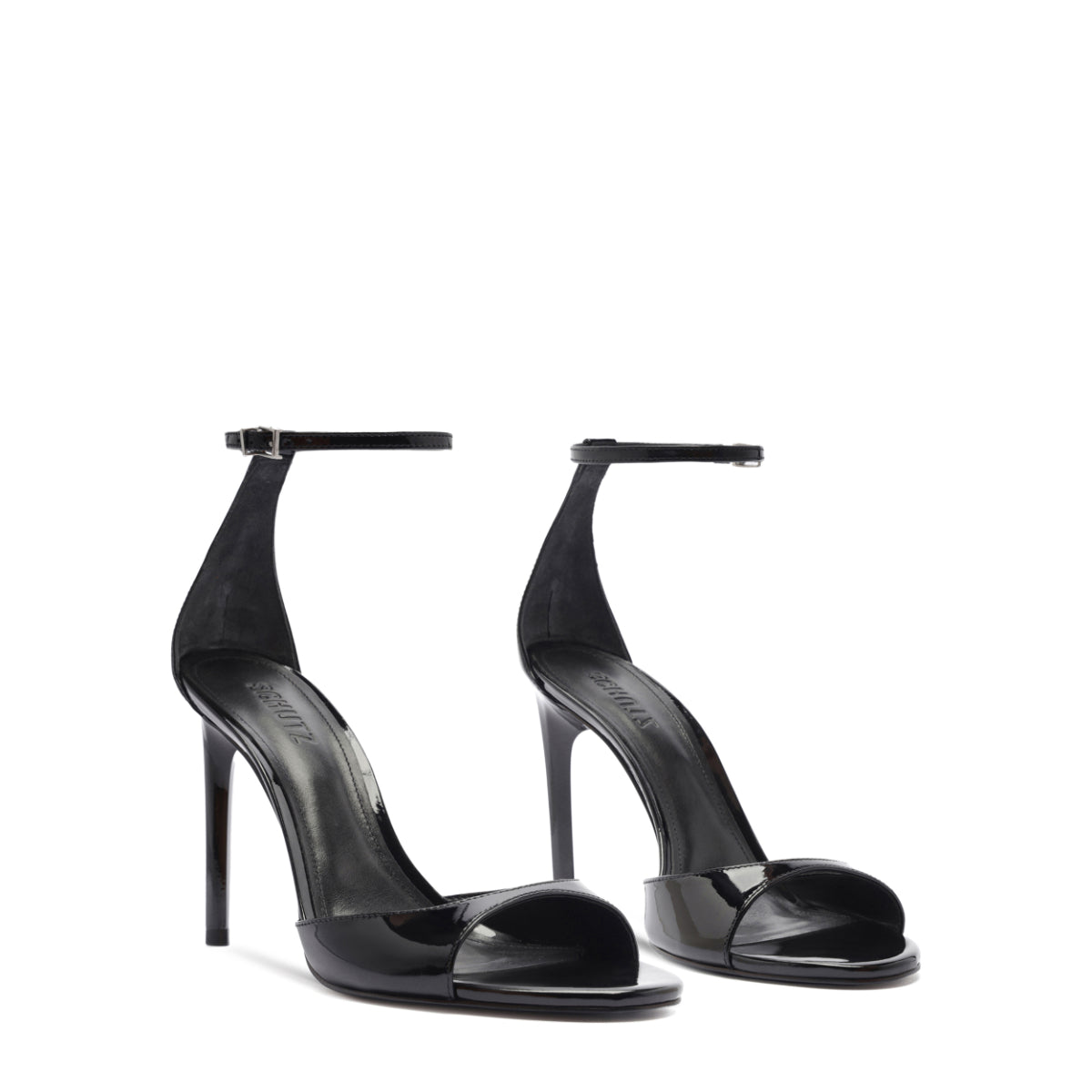 Scarlett Patent Leather Sandal in Black