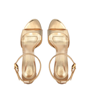 Scarlett Metallic Sandal in Platina