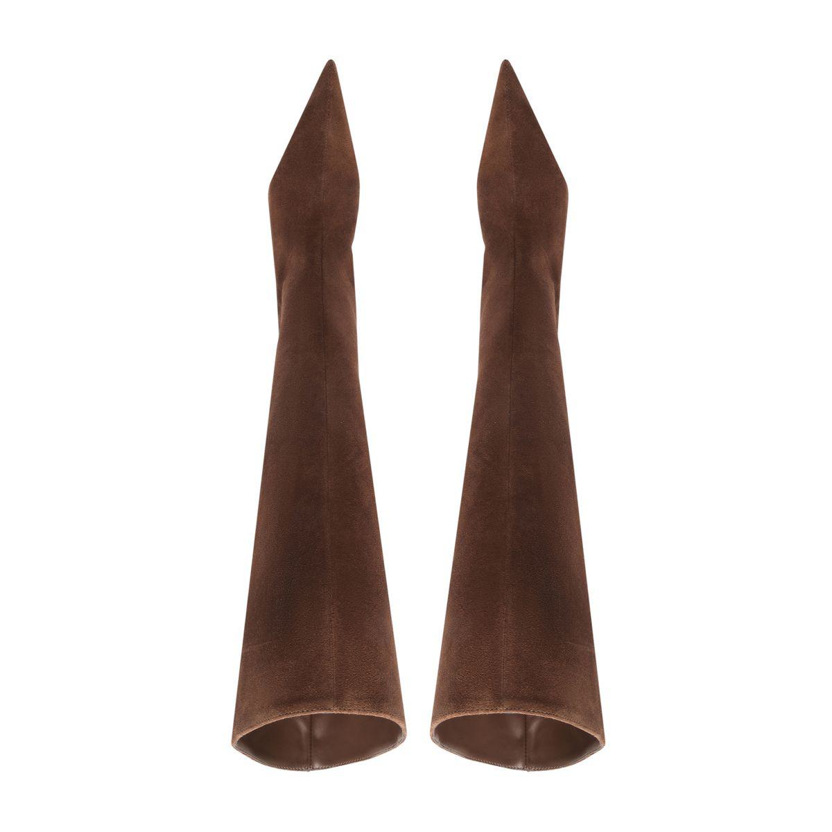 Lexi Mid Suede Boot in Root Brown