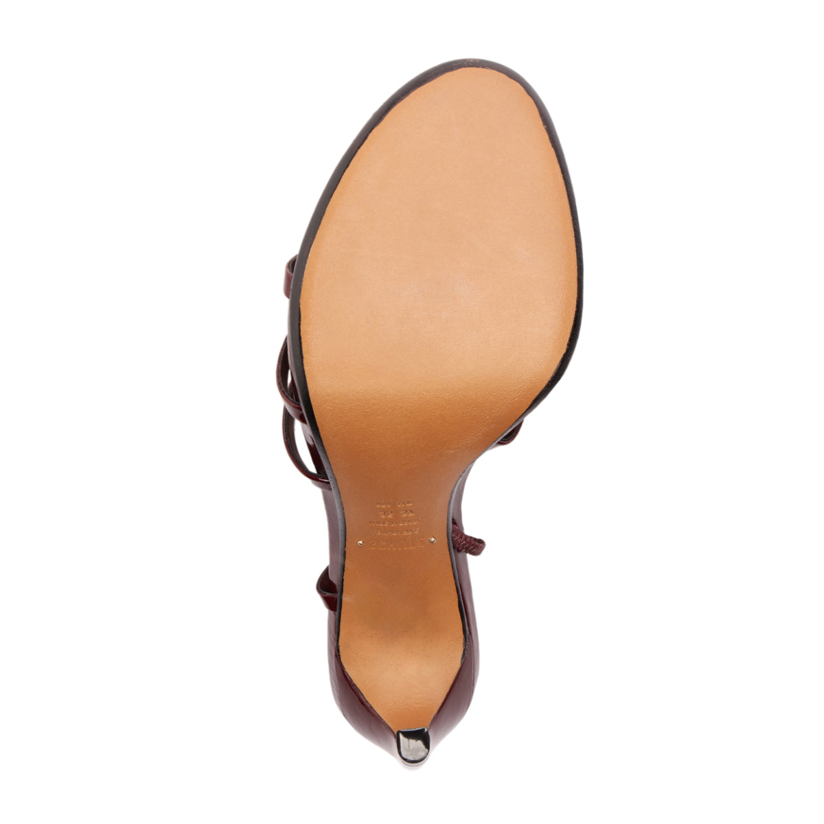 Annie Curve Patent Sandal in Vino