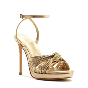 Gaya Metallic Sandal in Platinum
