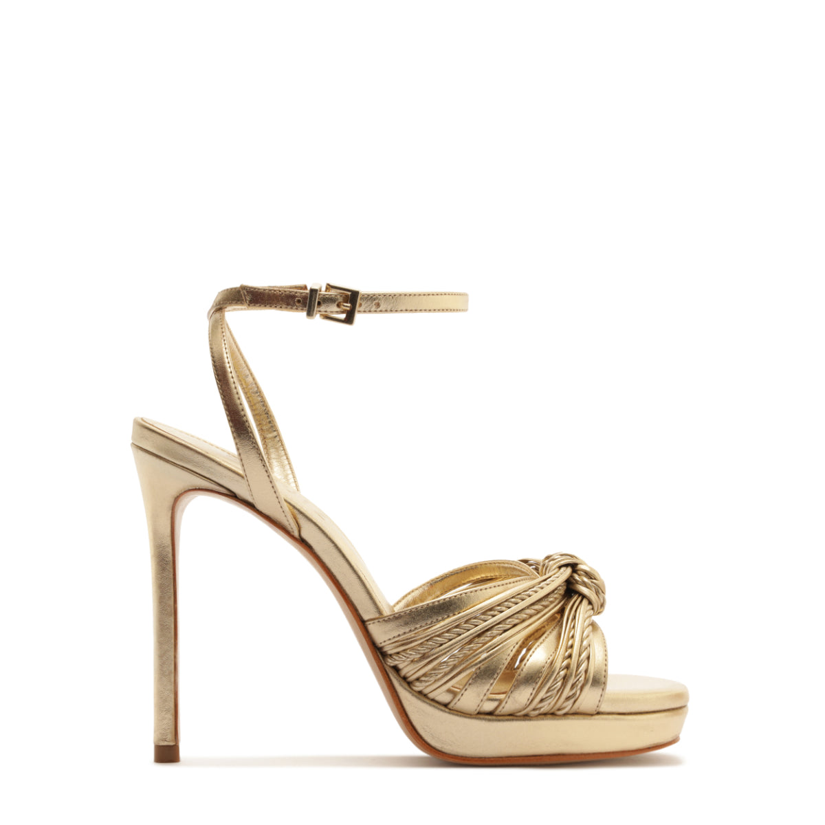 Gaya Metallic Sandal in Platinum