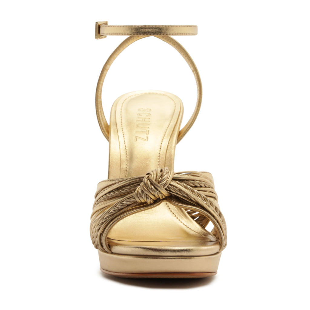 Gaya Metallic Sandal in Platinum