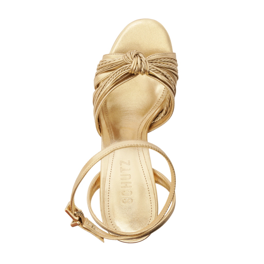 Gaya Metallic Sandal in Platinum