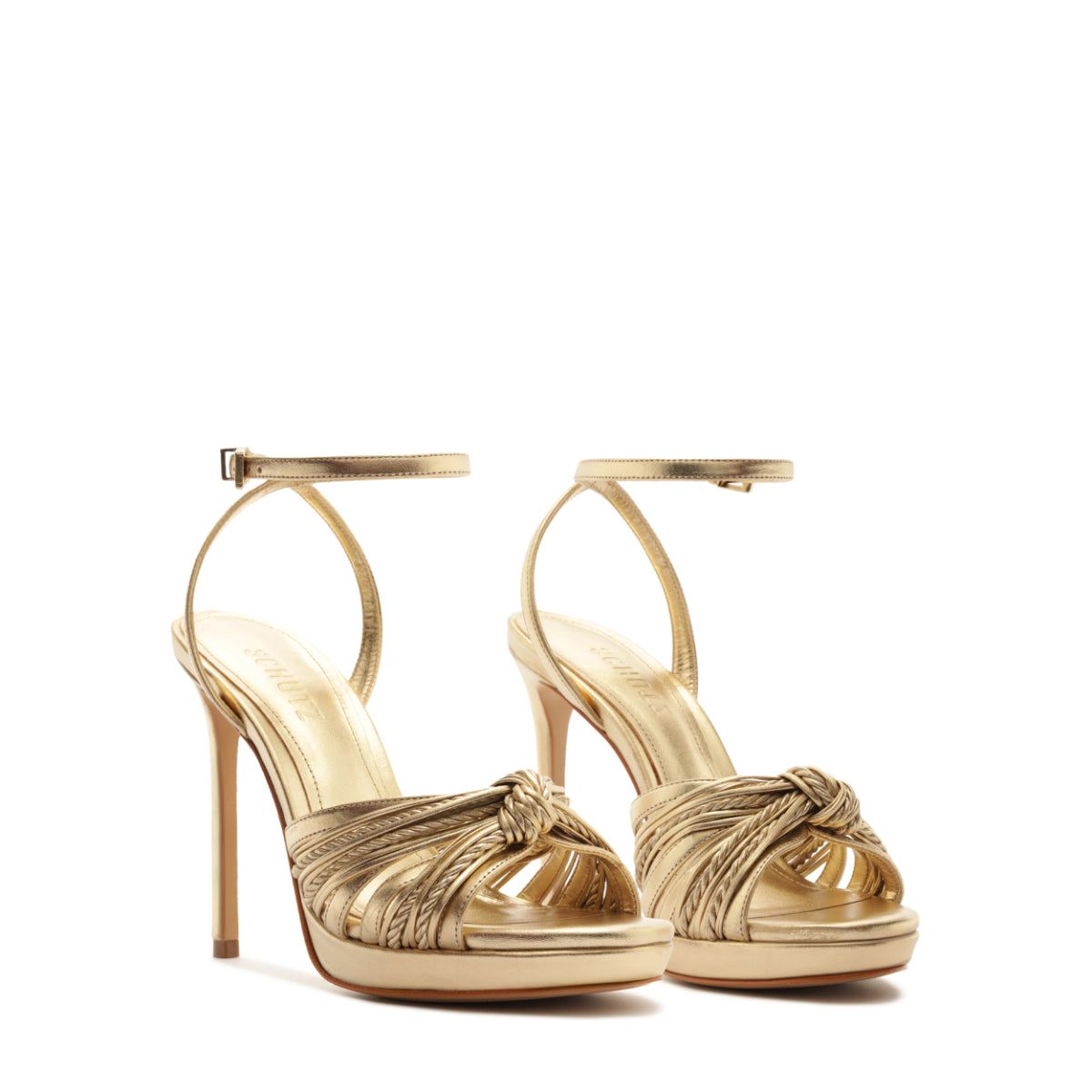 Gaya Metallic Sandal in Platinum