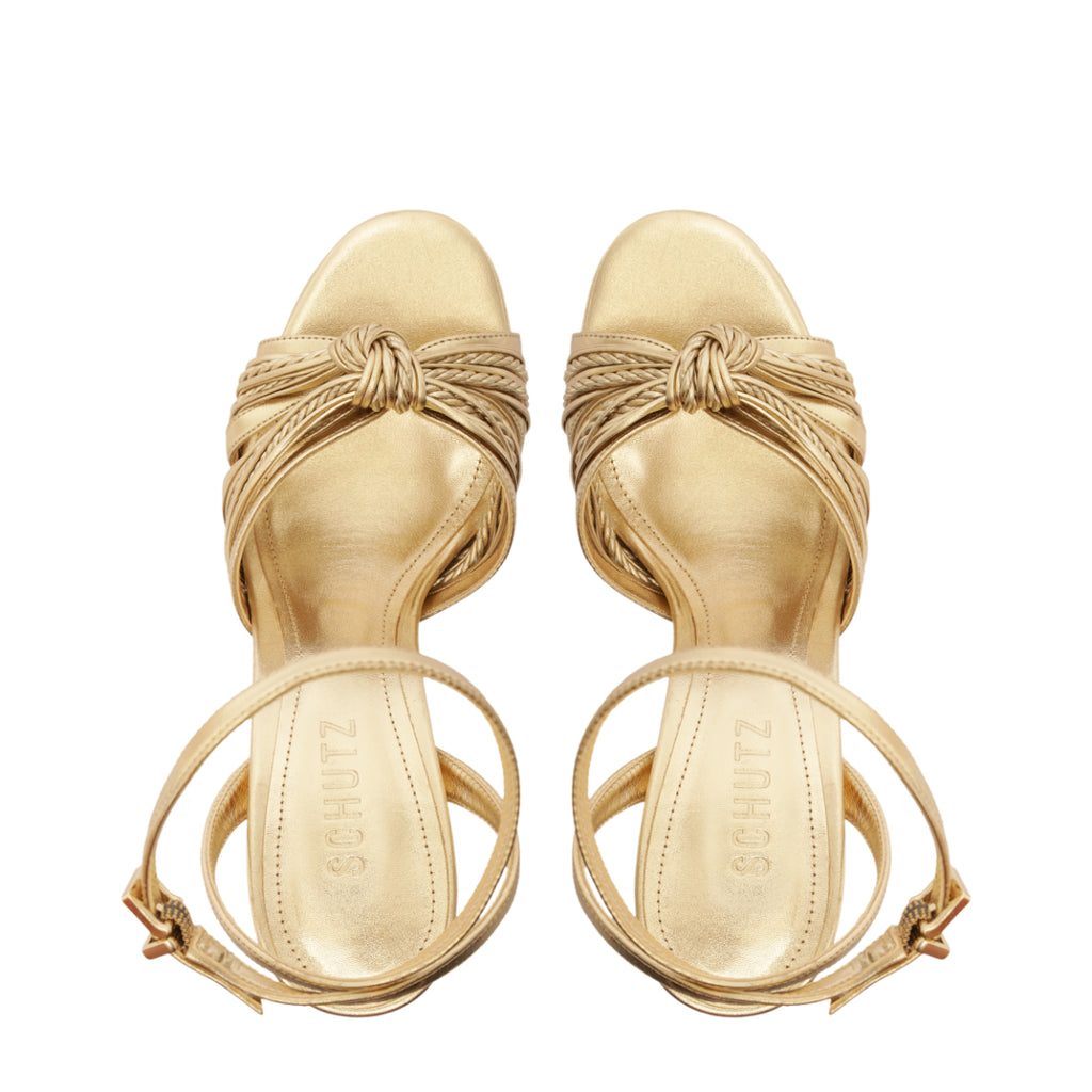 Gaya Metallic Sandal in Platinum