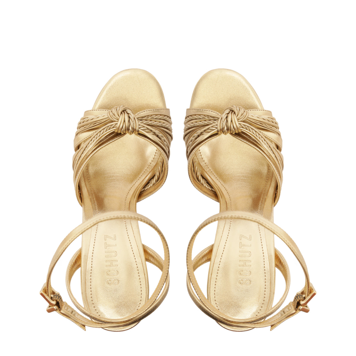 Gaya Metallic Sandal in Platinum