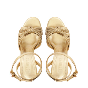 Gaya Metallic Sandal in Platinum