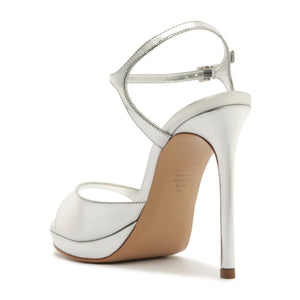 Scarlett Platform Metallic Sandal in Silver
