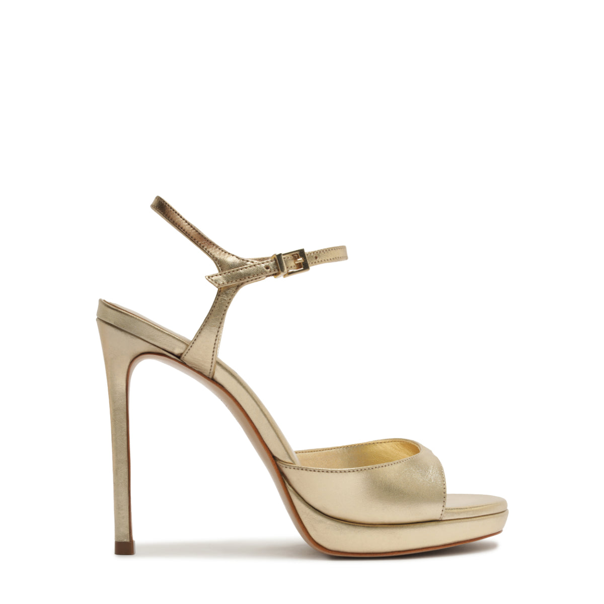 Scarlett Platform Metallic Sandal in Platinum