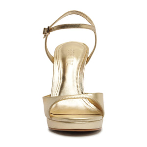 Scarlett Platform Metallic Sandal in Platinum