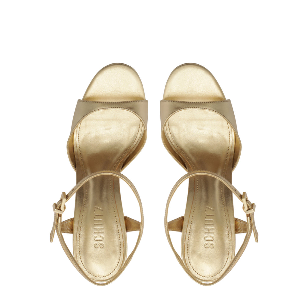 Scarlett Platform Metallic Sandal in Platinum