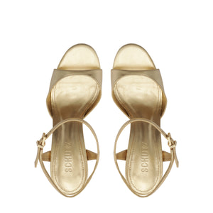 Scarlett Platform Metallic Sandal in Platinum