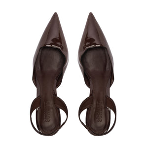 Paola Mid Patent Pump in Root Brown