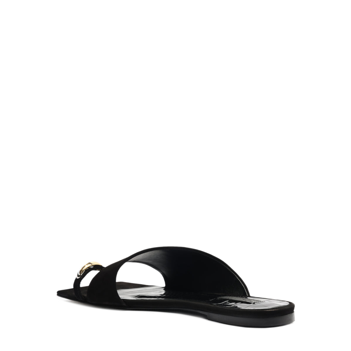 Jodie Nubuck Sandal in Black