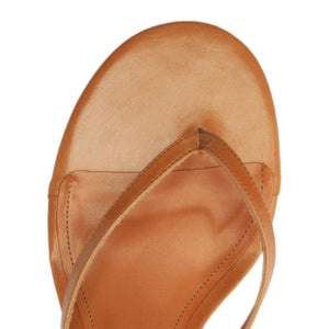 Carolyn Leather Sandal in Earth Clay
