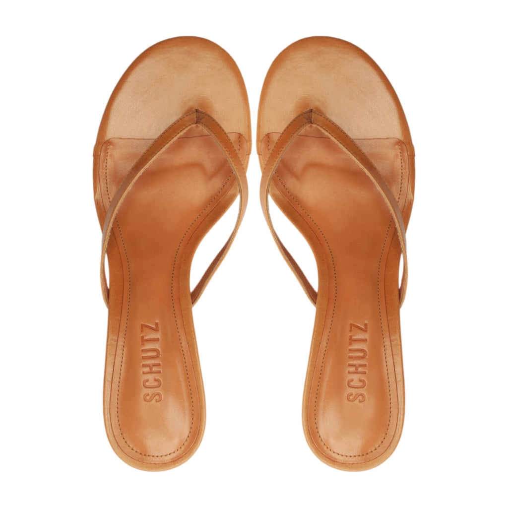 Carolyn Leather Sandal in Earth Clay