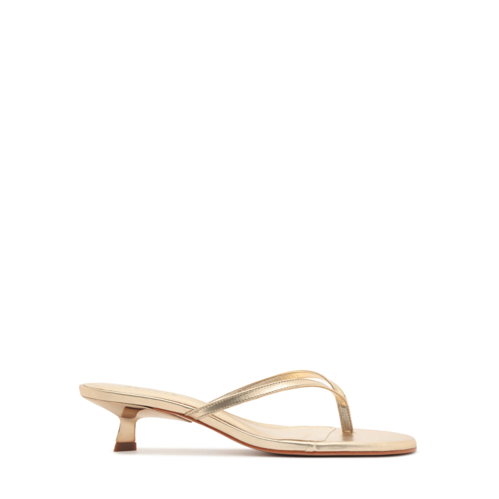 Carolyn Metallic Sandal in Platinum