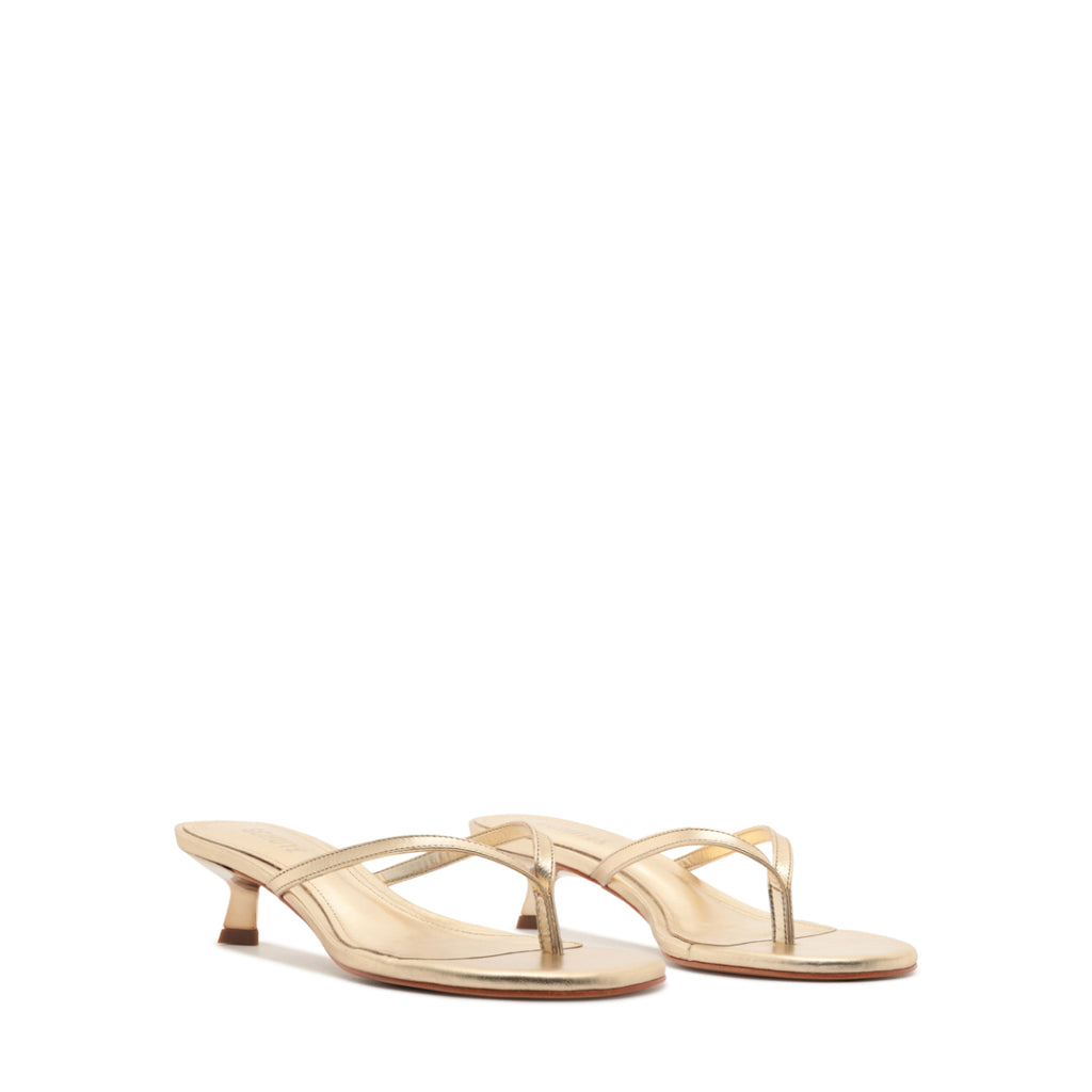 Carolyn Metallic Sandal in Platinum