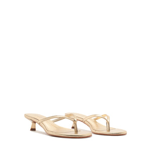 Carolyn Metallic Sandal in Platinum