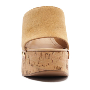 Dalle Studs Suede Sandal in Light Wood