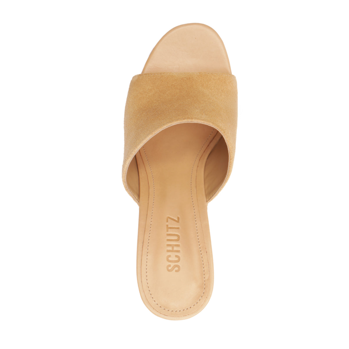 Dalle Studs Suede Sandal in Light Wood