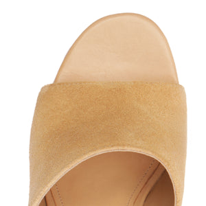 Dalle Studs Suede Sandal in Light Wood