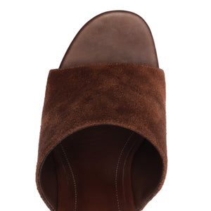 Dalle Studs Suede Sandal in Root Brown