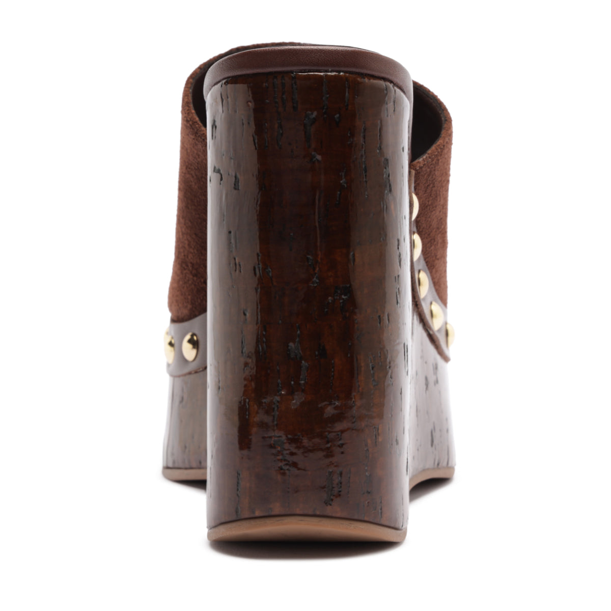 Dalle Studs Suede Sandal in Root Brown