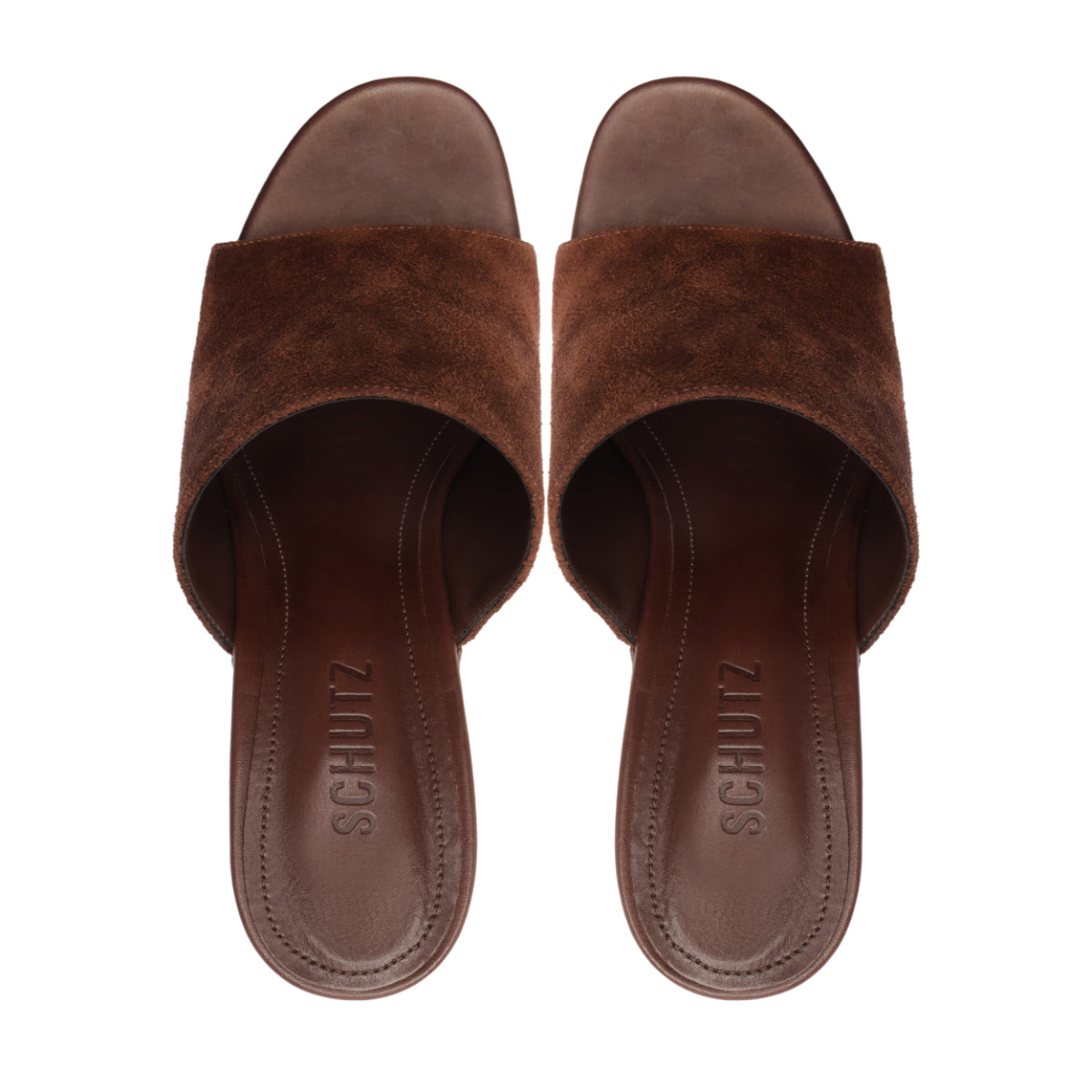 Dalle Studs Suede Sandal in Root Brown
