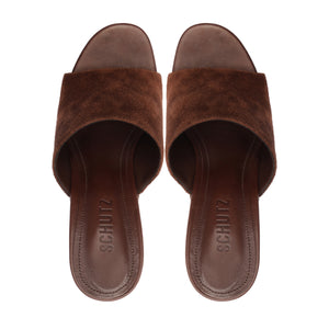 Dalle Studs Suede Sandal in Root Brown