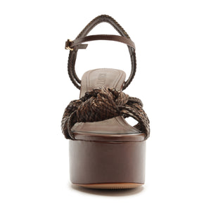Kalina Platform Sandal in Root Brown