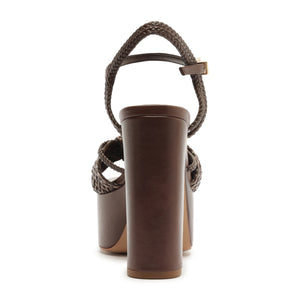 Kalina Platform Sandal in Root Brown