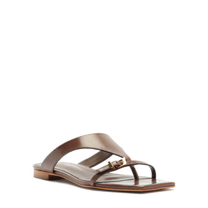 Tana Leather Sandal in Root Brown