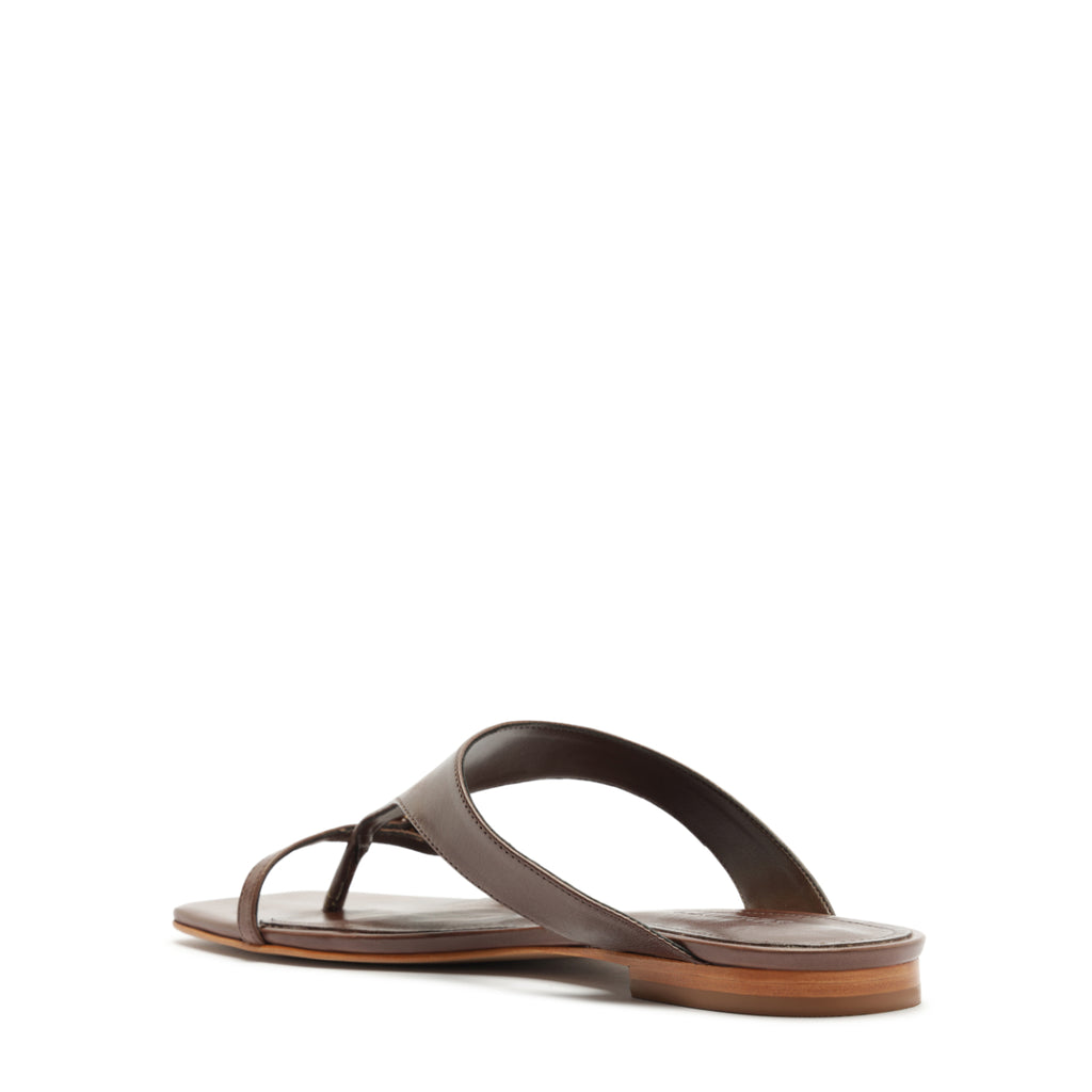 Tana Leather Sandal in Root Brown